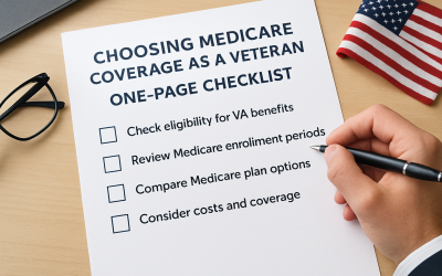 Choosing Medicare Coverage As A Veteran: One-Page Checklist