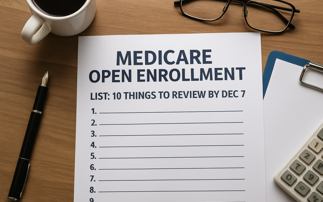 Medicare Open Enrollment Checklist: 10 Things to Review Before December 7